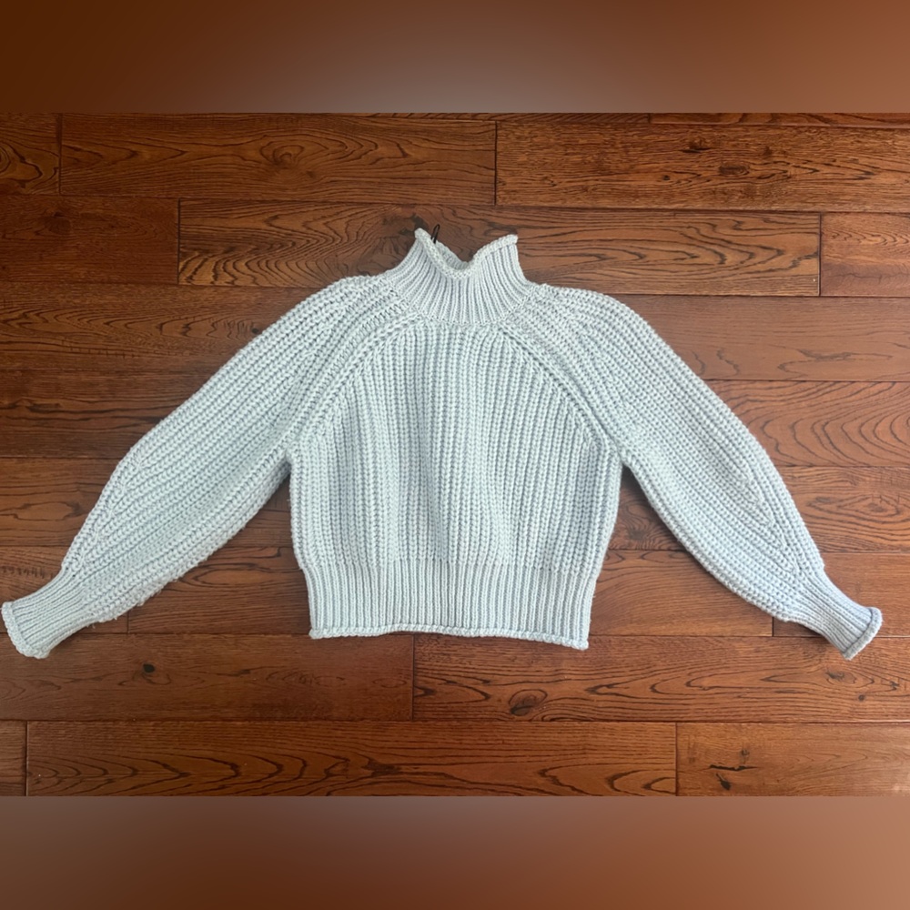 H&M light blue chunky sweater